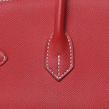 Hermes Epsom Candy Birkin 35 Rouge Casaque Bleu Thalassa 24 of 39