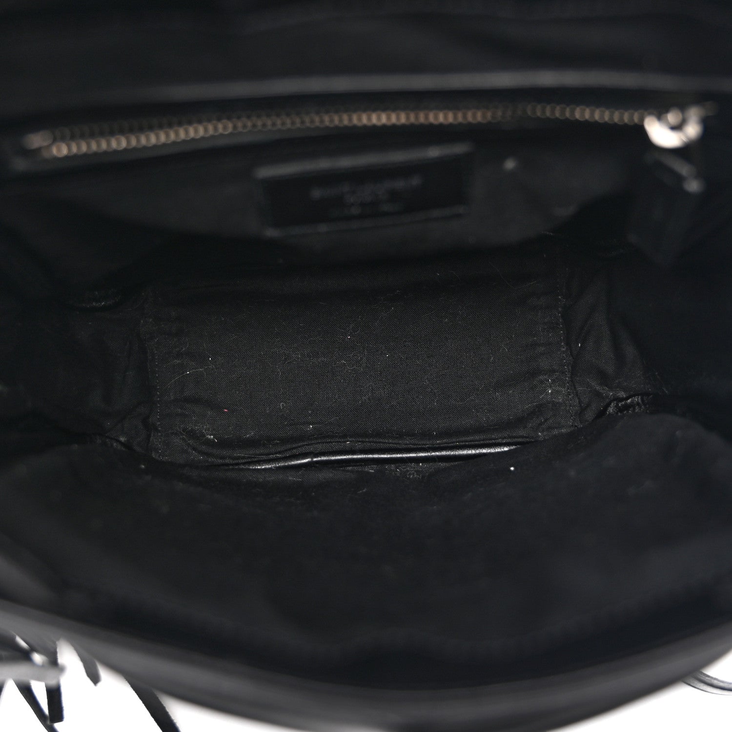 Saint Laurent Calfskin Fringe Festival Backpack Black 5 of 10