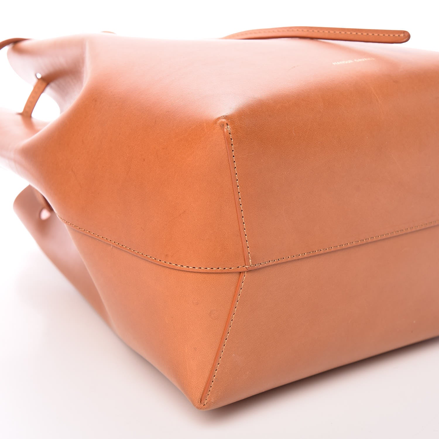 Mansur Gavriel Vegetable Tanned Calfskin Bucket Bag Cammello Rosa 13 of 14