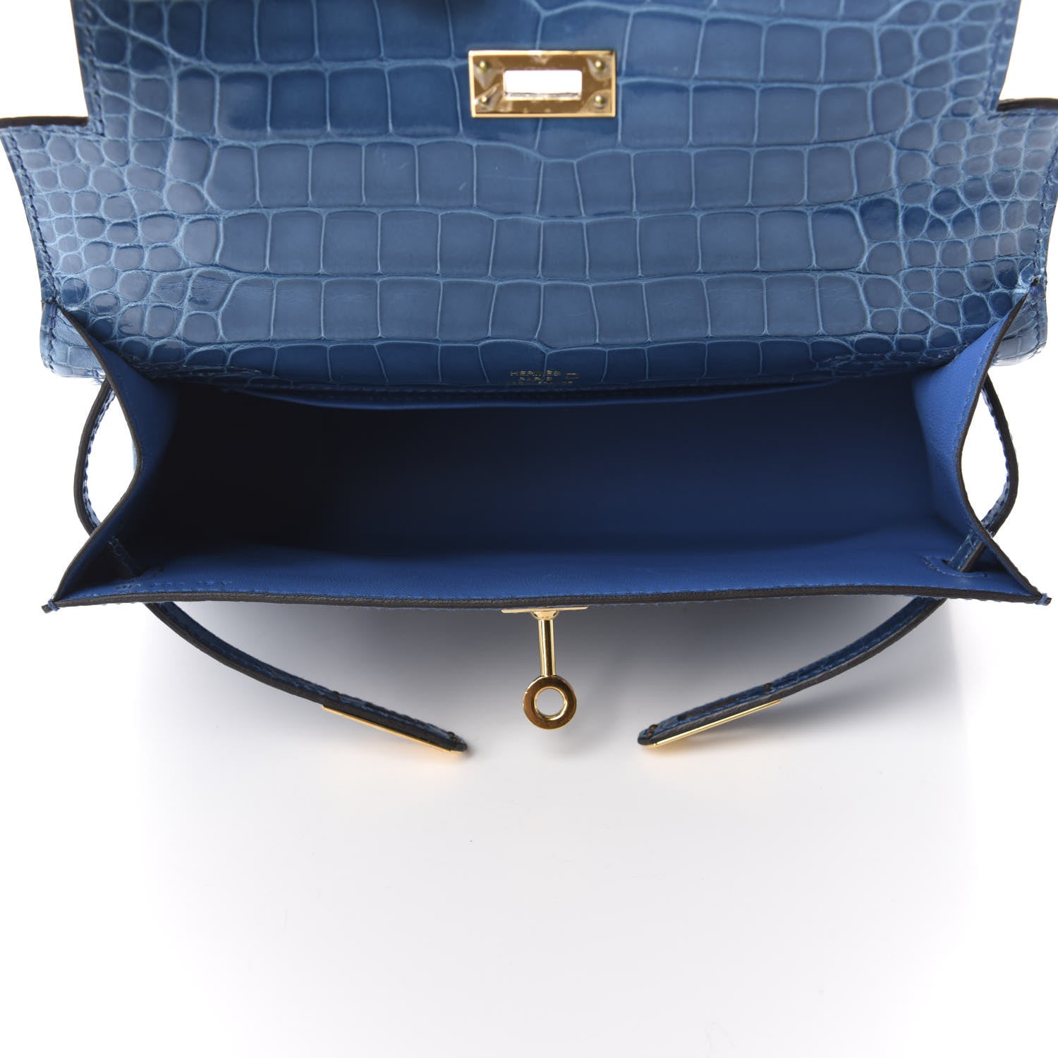 Hermes Shiny Alligator Kelly Pochette Mykonos 10 of 31