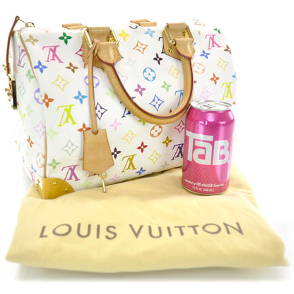 Louis Vuitton Monogram Multicolor Speedy 30 White 3 of 9