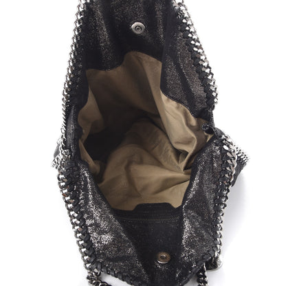 Stella McCartney Chamois Shiny Dotted Falabella Fold Over Tote Ruthenium 5 of 6