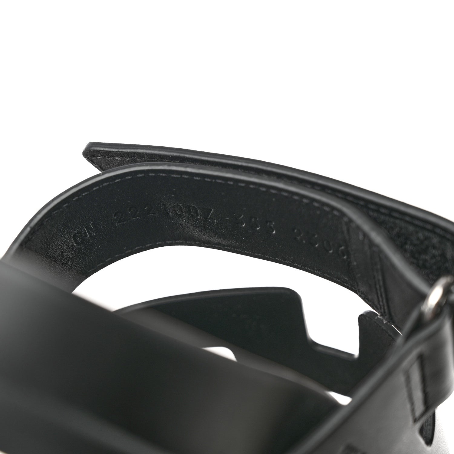 Hermes Calfskin Womens Chypre Sandals 35.5 Black 7 of 9