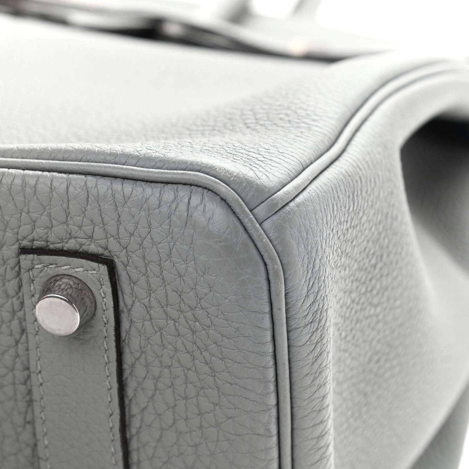 Hermes Togo Bi-Color Birkin 35 Gris Mouette Bleu Agate 12 of 14