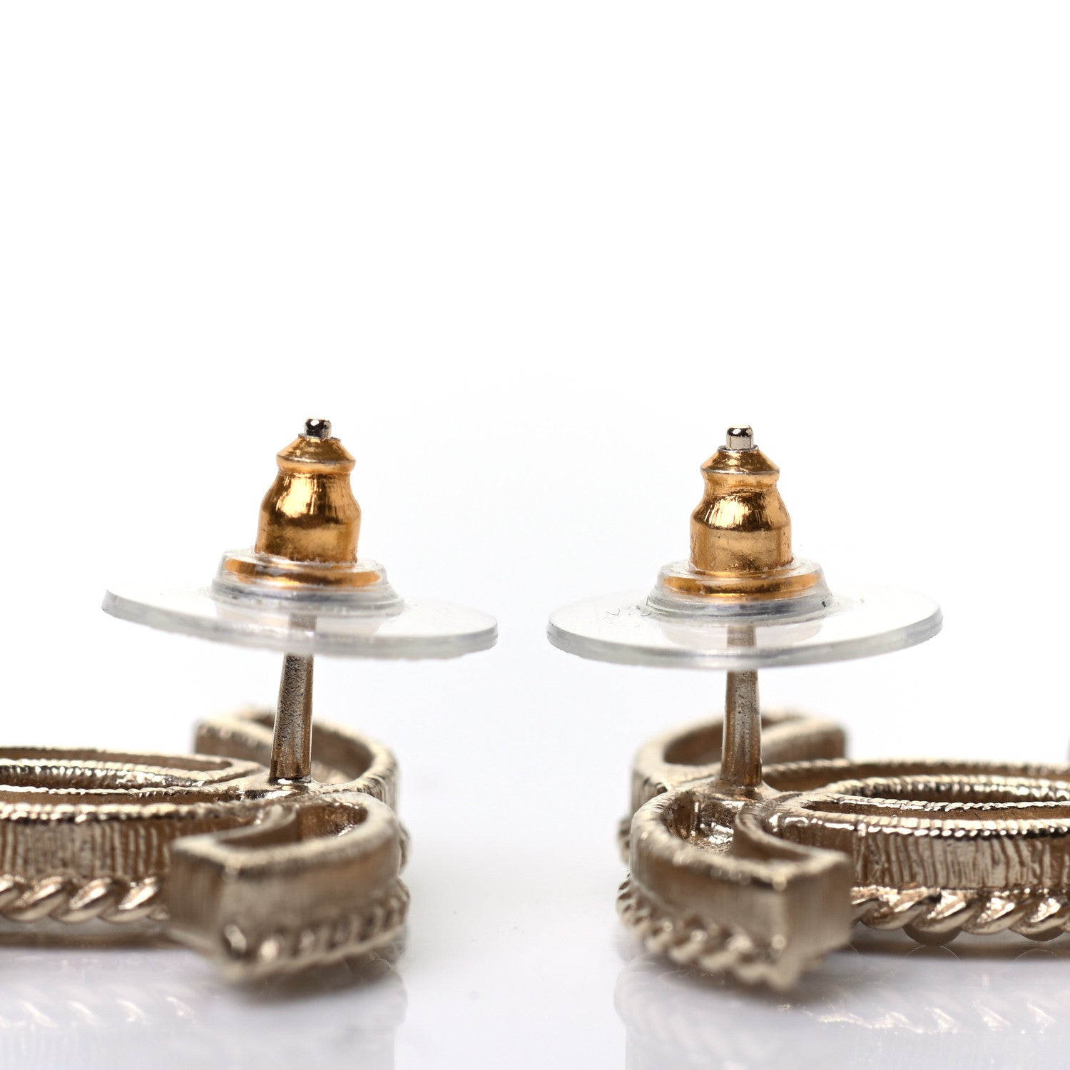 Chanel Pearl Crystal April In Paris CC Earrings Light Gold 3 of 5