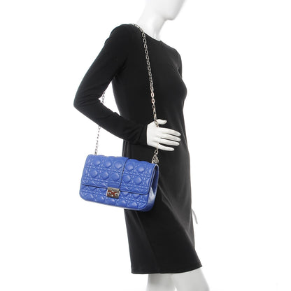 Christian Dior Lambskin Cannage Medium Miss Dior Flap Blue 2 of 7