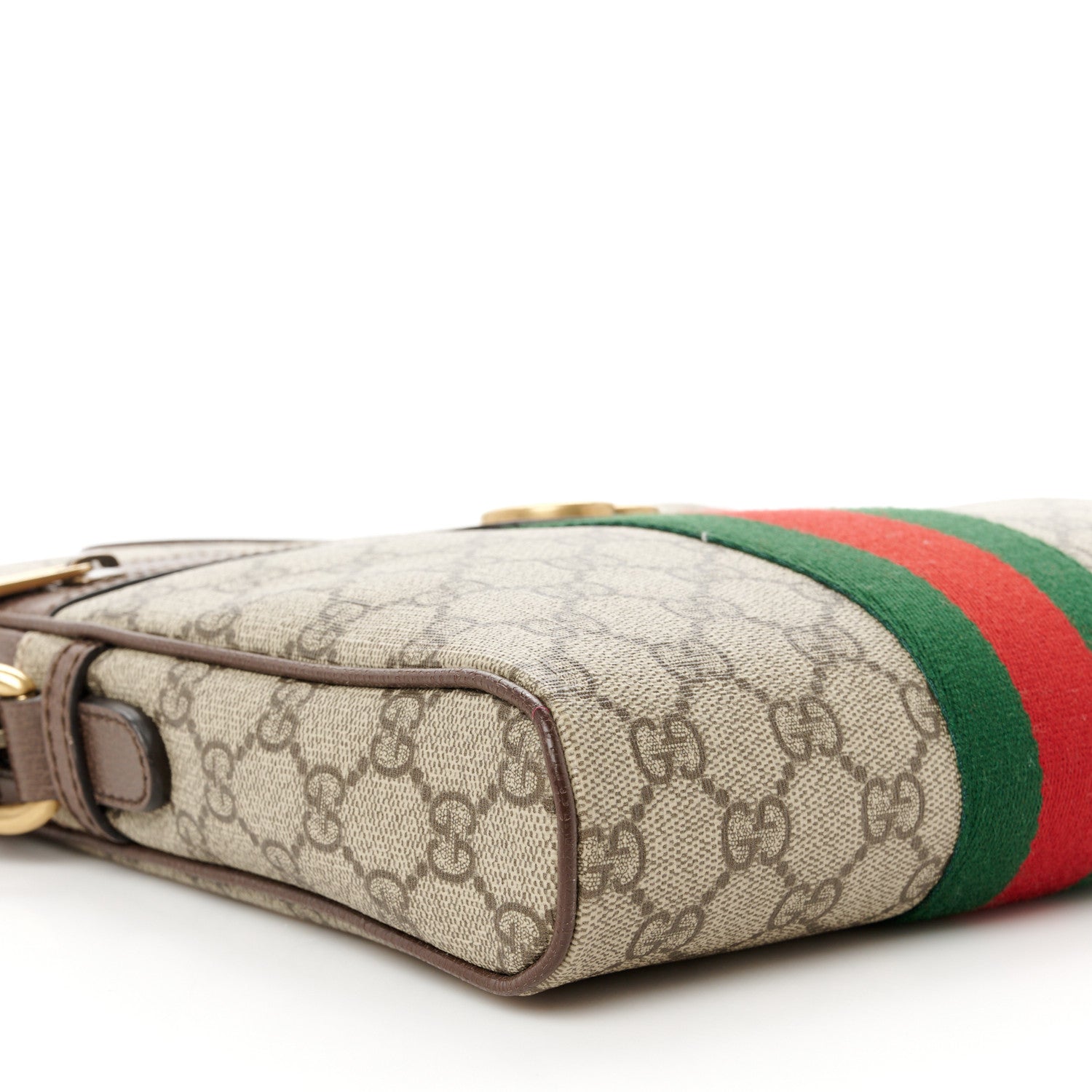 Gucci GG Supreme Monogram Web Small Ophidia Messenger Bag Brown 10 of 12