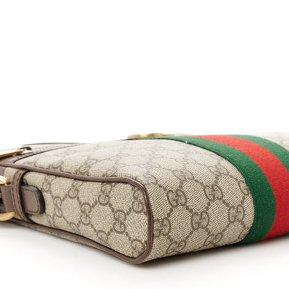 Gucci GG Supreme Monogram Web Small Ophidia Messenger Bag Brown 10 of 12