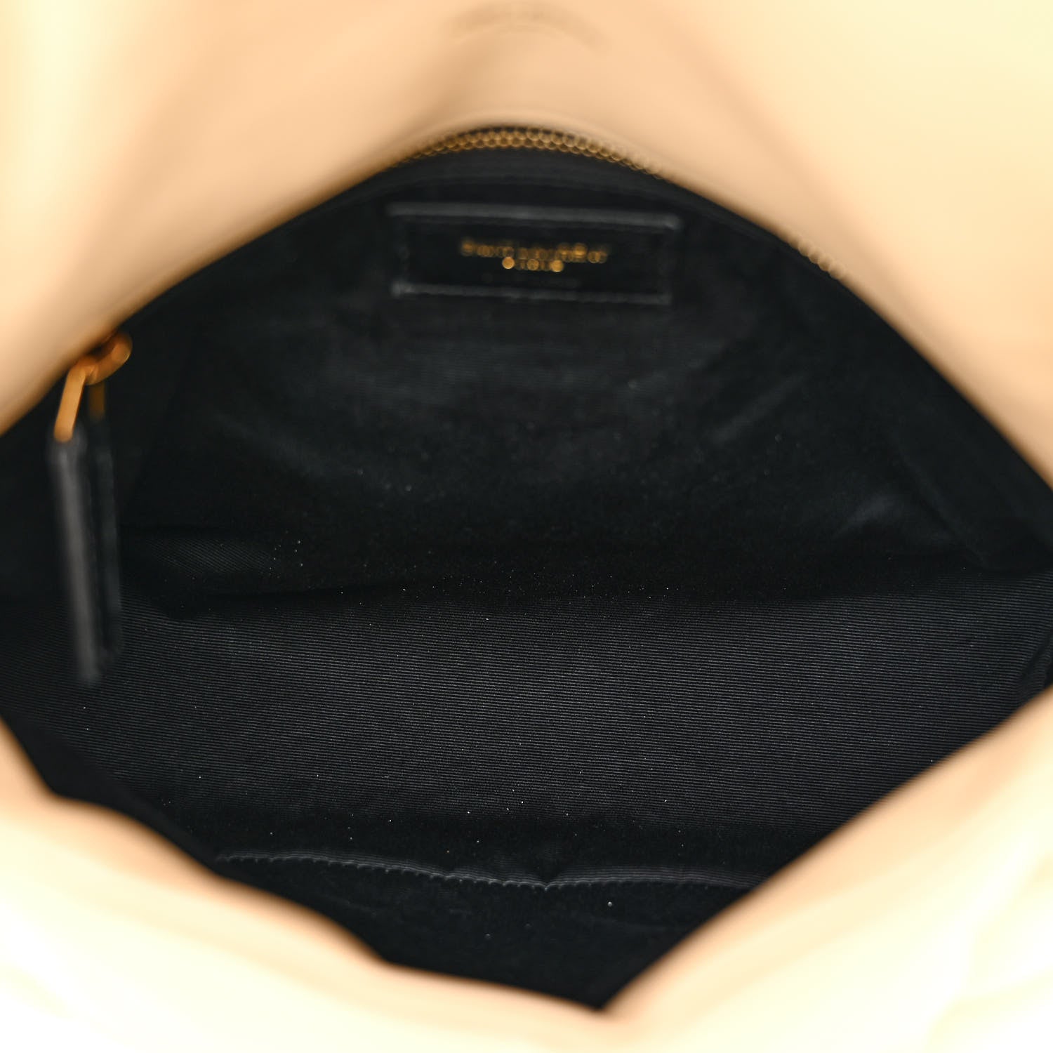 Saint Laurent Lambskin Quilted Small Loulou Puffer Monogram Chain Satchel Dark Beige 5 of 10