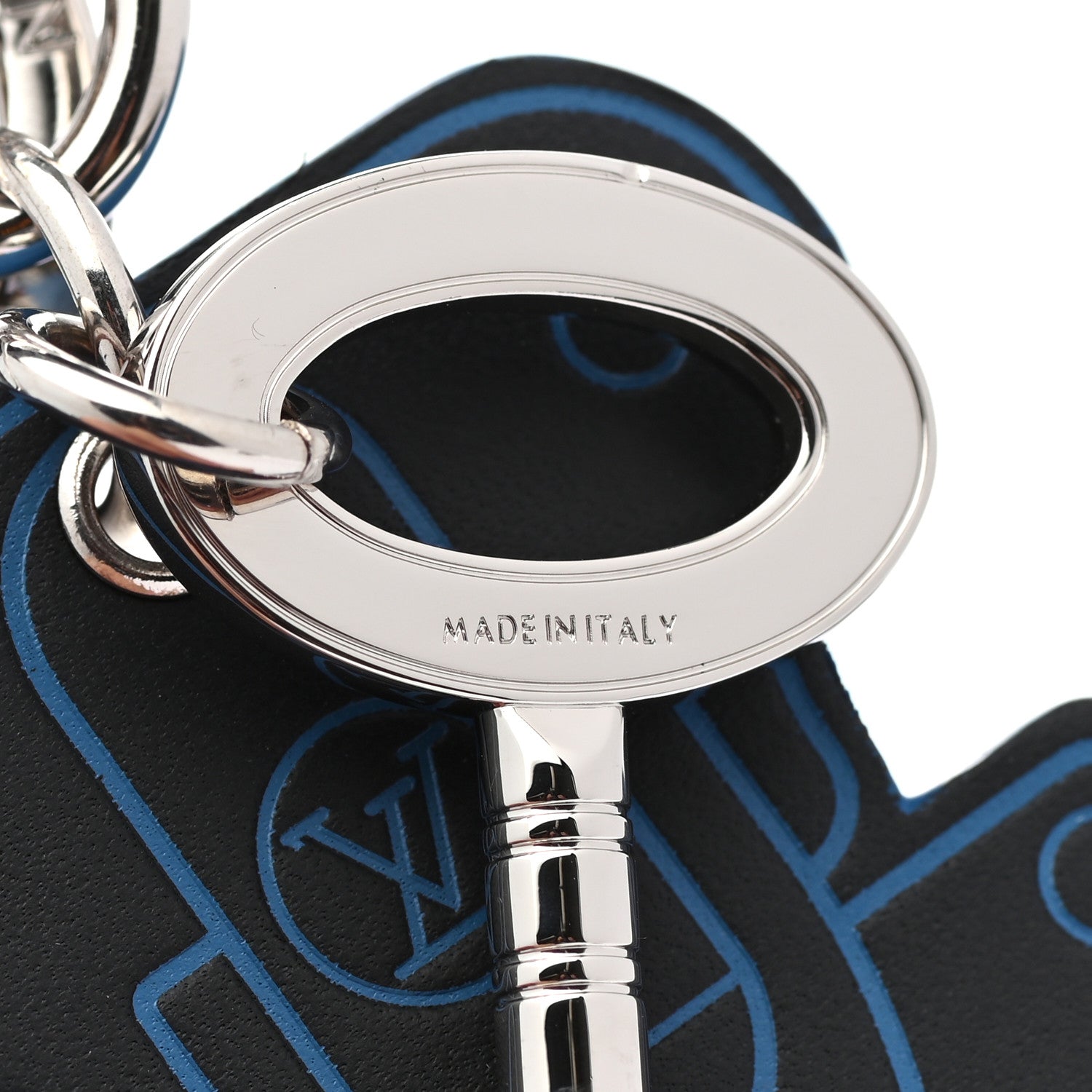 Louis Vuitton Calfskin S Lock Bag Charm Key Holder Silver 6 of 7