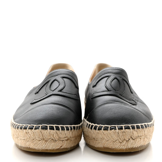Lambskin CC Espadrilles 39 Black