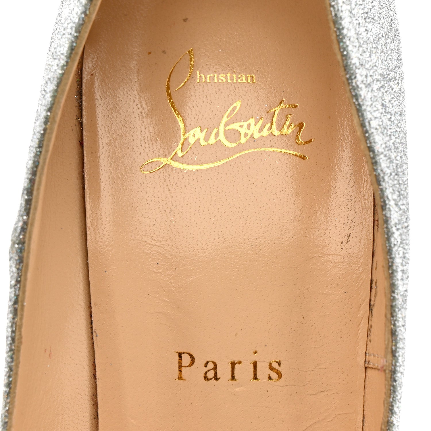 Christian Louboutin Mini Glitter So Kate 120 Pumps 39.5 Silver 8 of 12