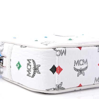 MCM Skyoptic Visetos Spectrum Diamond Camera Bag White 9 of 11