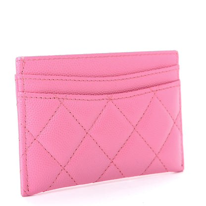 Chanel Caviar Quilted Card Holder Pink 3 of 9