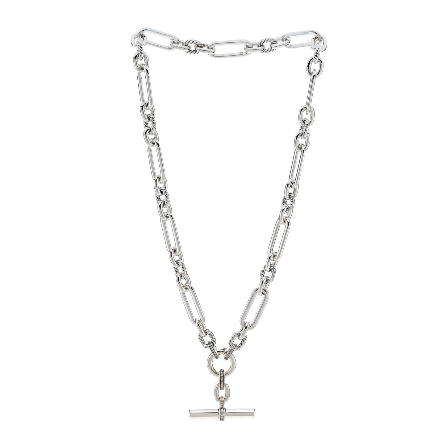 Sterling Silver Diamond Lexington Chain Necklace