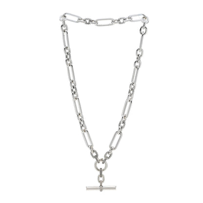 David Yurman Sterling Silver Diamond Lexington Chain Necklace 3 of 5