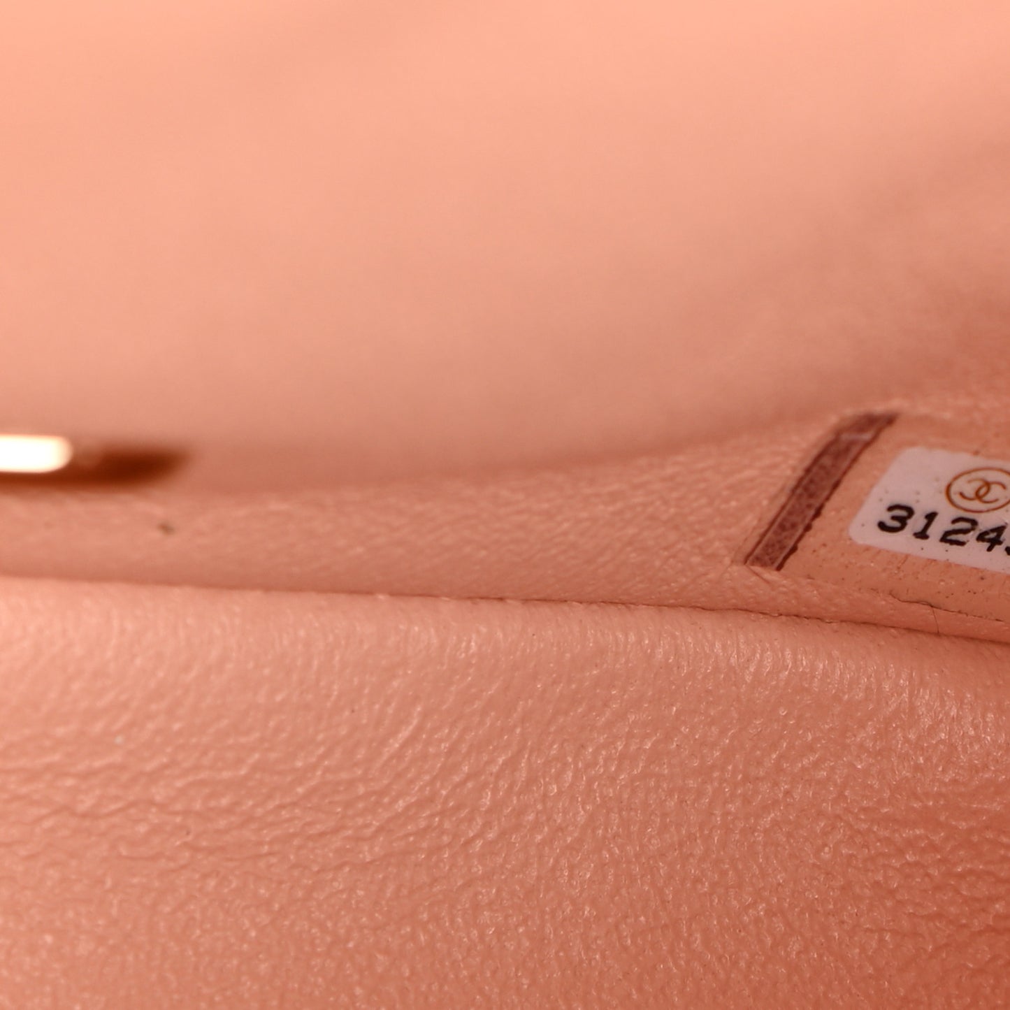 Lambskin Quilted Mini Square Flap Light Pink