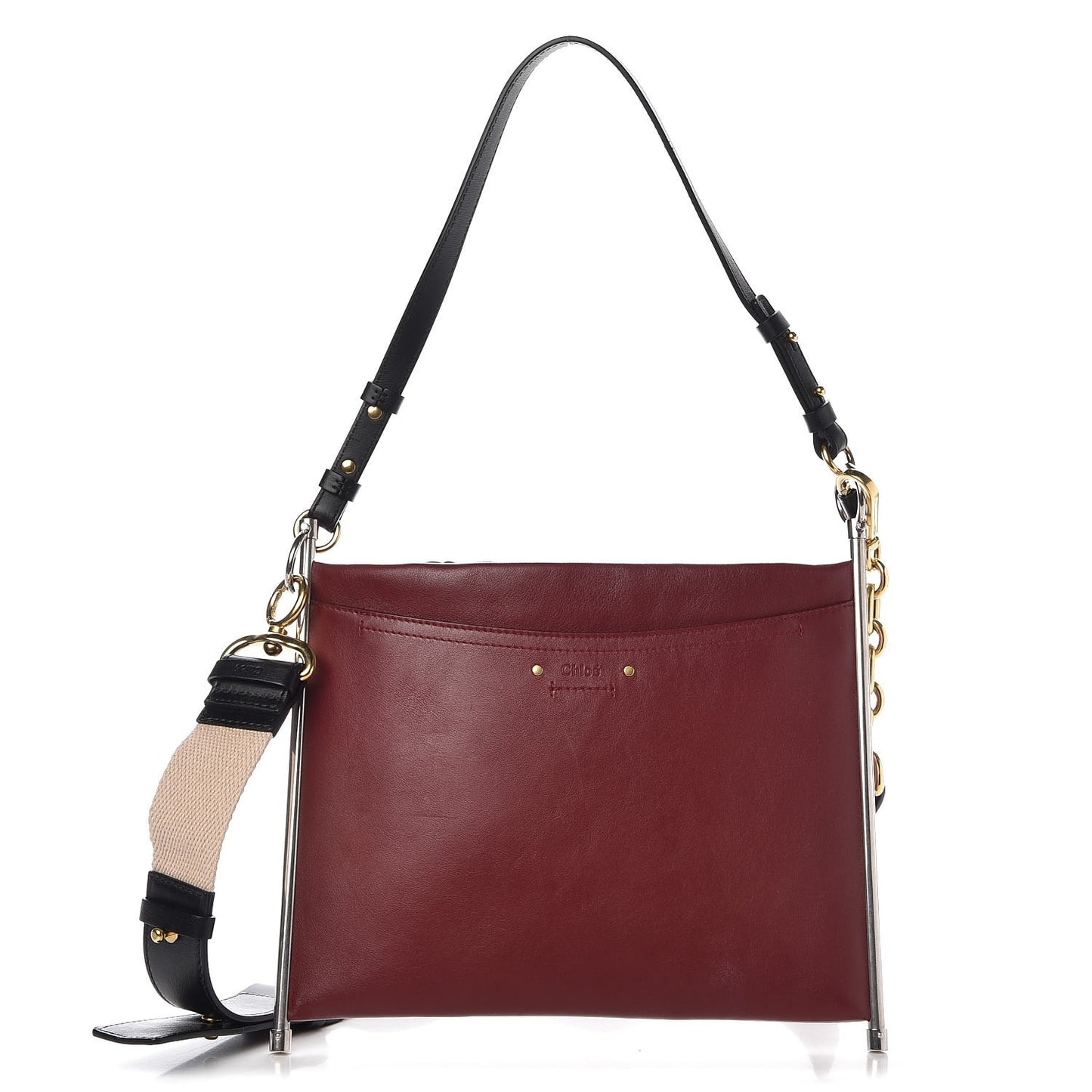 Smooth Calfskin Medium Roy Clutch Plum Purple