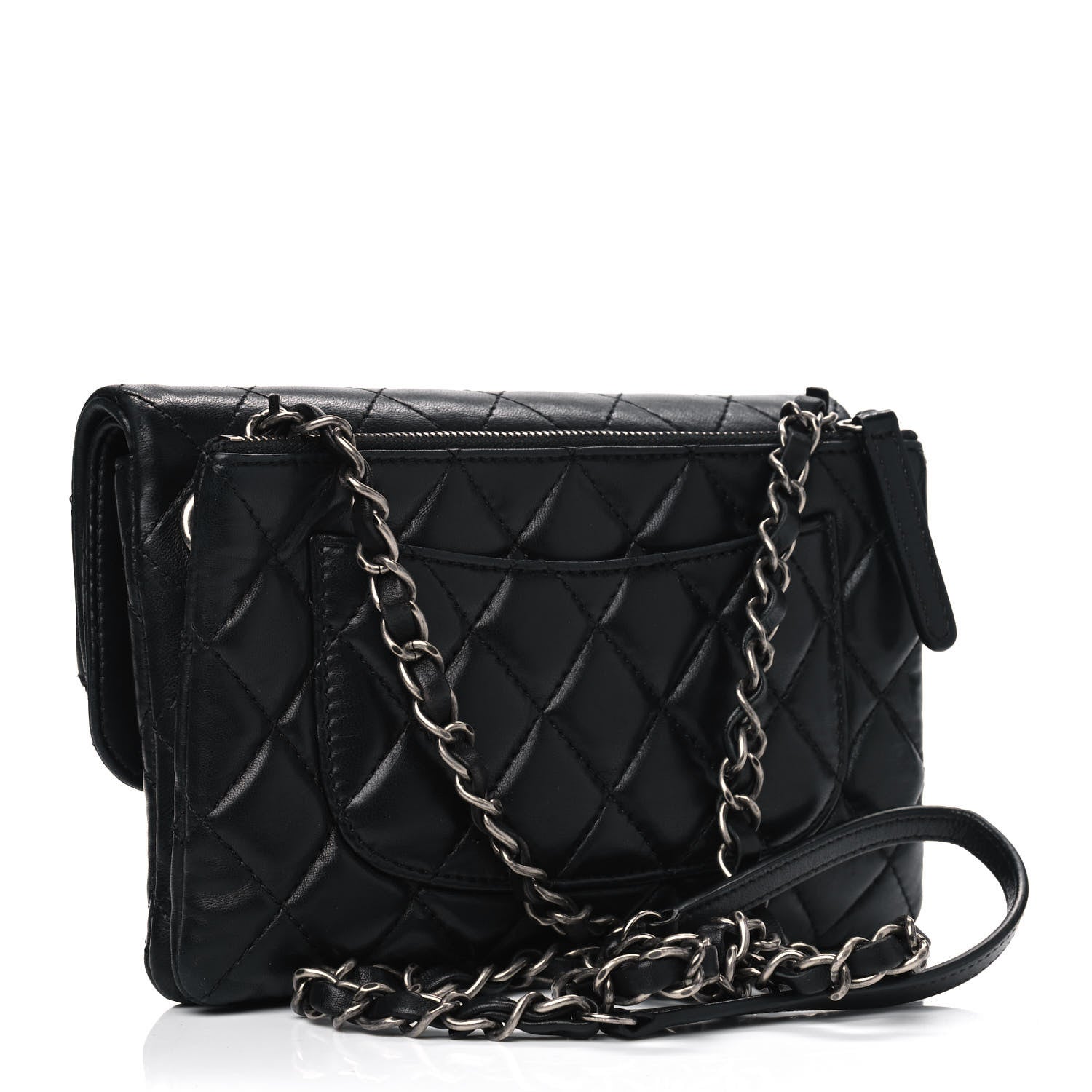 Chanel Lambskin Quilted Mini Multi Flap Bag Black 2 of 7