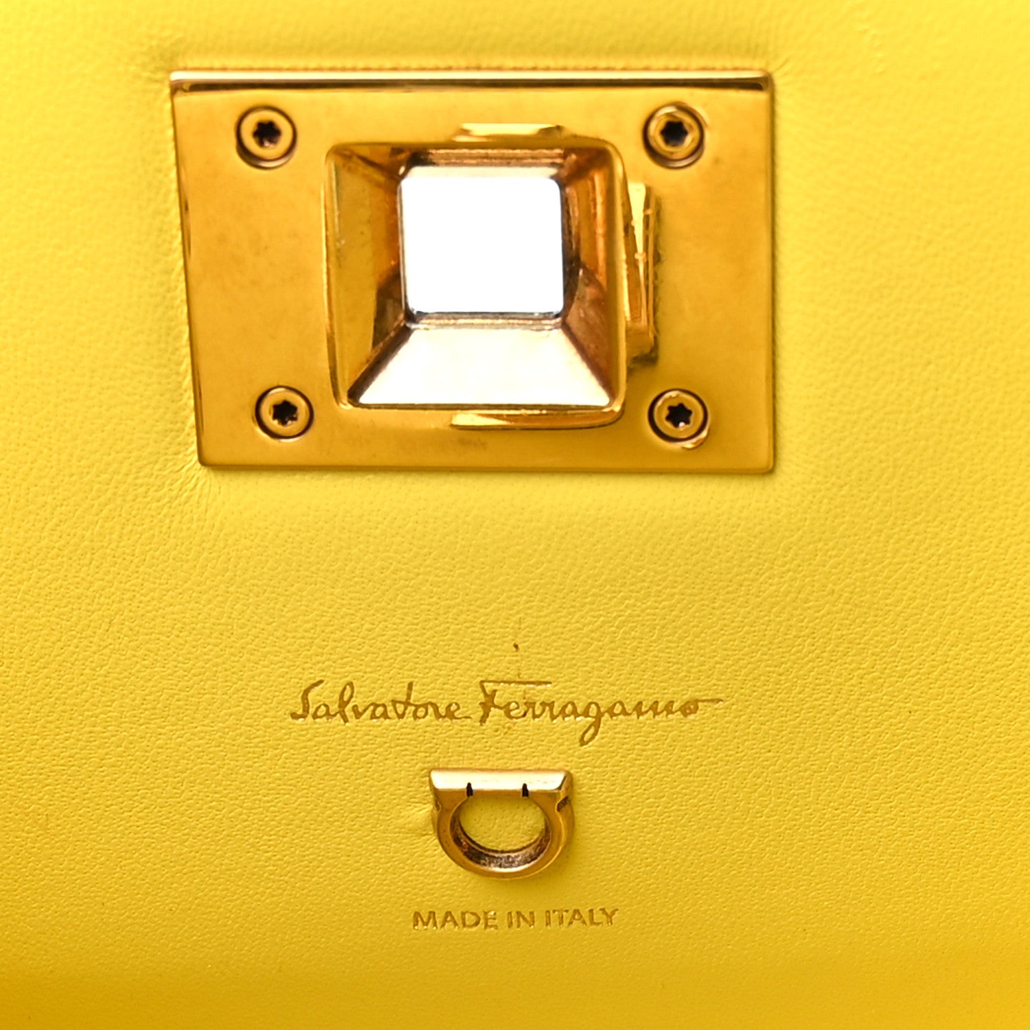 Salvatore Ferragamo Hammered Calfskin Small The Studio Box Bag