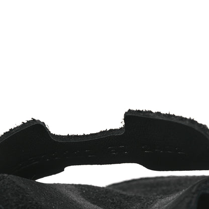 Hermes Suede Calfskin Go Mules 37 Black 10 of 11