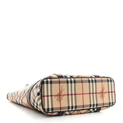 Burberry Haymarket Check Studded Tote Chocolate 4 of 12