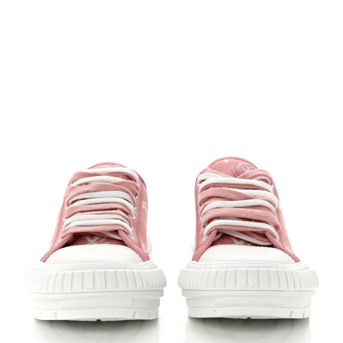 Denim Monogram Squad Sneakers 38 Pink