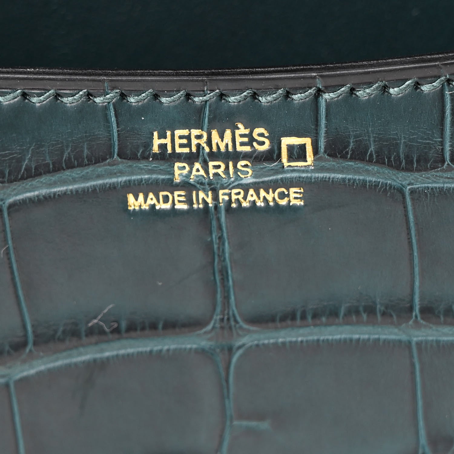 Hermes Matte Alligator Constance 18 Vert Cypress 7 of 12