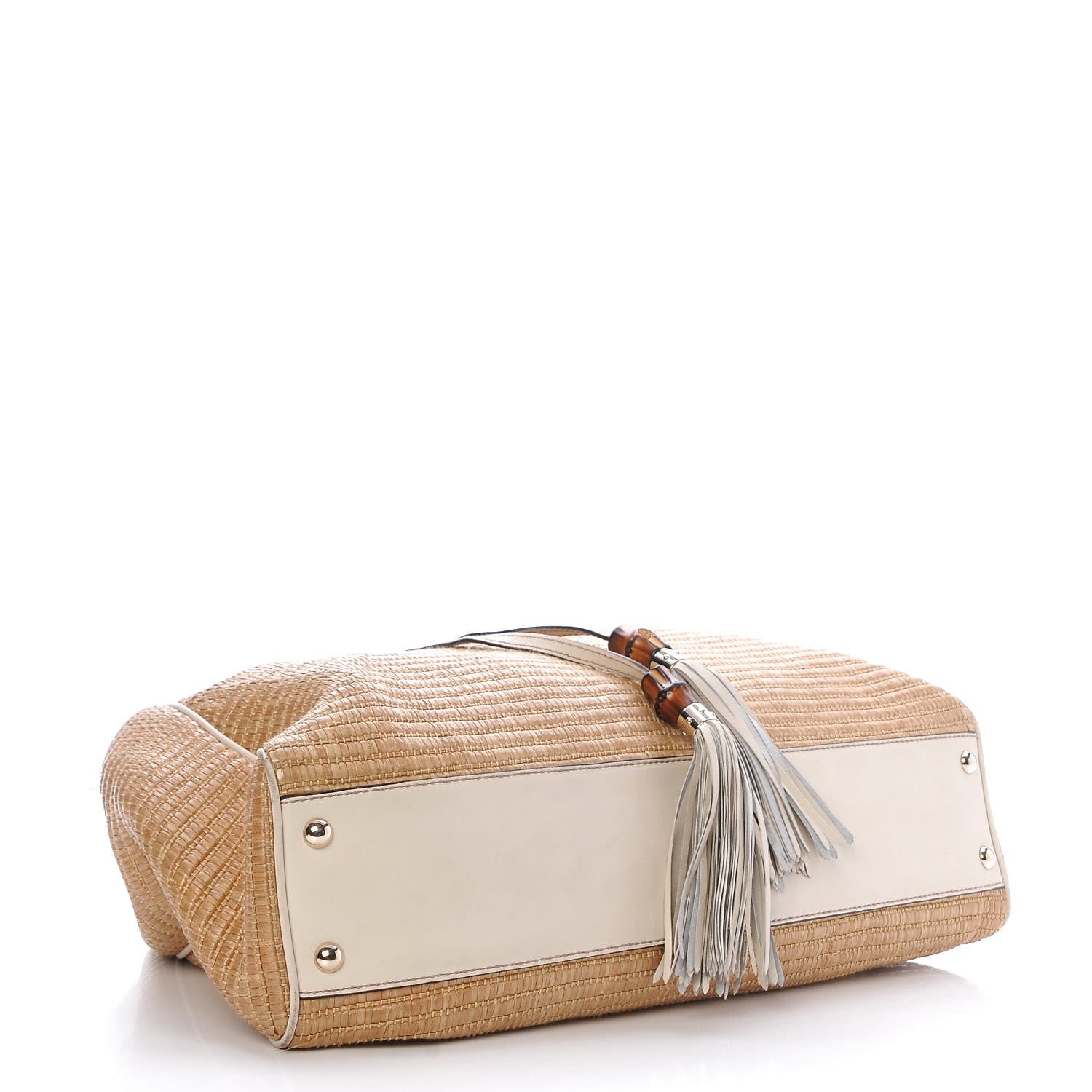 Gucci Straw Peggy Braided Tote Off White 4 of 11