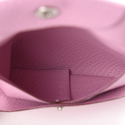 Hermes Chevre Mysore Bastia Coin Purse Mauve Sylvestre 5 of 8