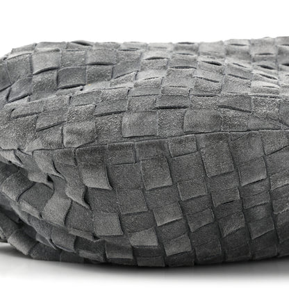 Bottega Veneta BOTTEGA VENETA Suede Calfskin Intrecciato Teen Jodie Hobo Thunder 9 of 10