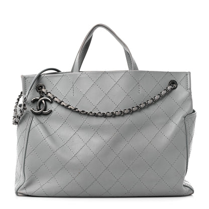Chanel Grained Calfskin Small CC Pocket Tote Grey 1 of 18
