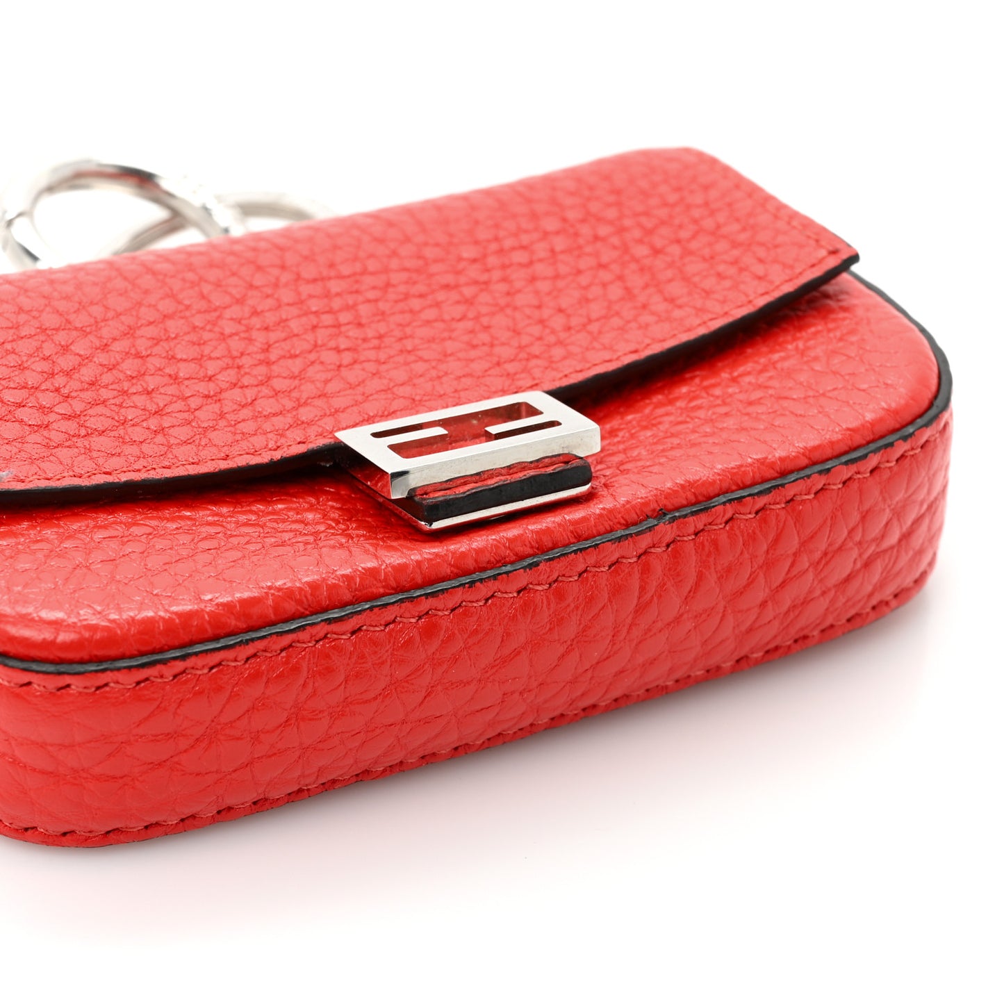 Cuoio Romano Micro Baguette Charm Papavero