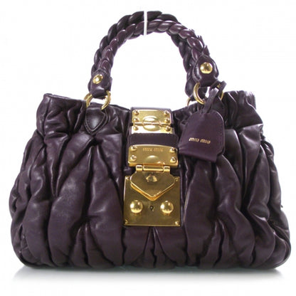 Miu Miu Lambskin Small Matelasse Coffer Purple 1 of 12
