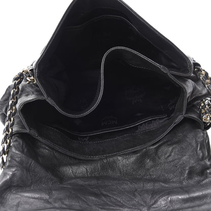 MCM Lambskin Flap Bag Black 5 of 11