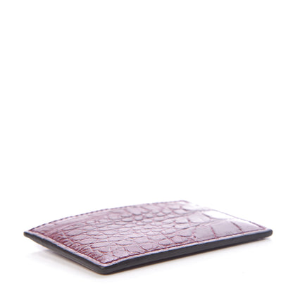 Gucci Crocodile Card Holder Cherry Gloss 4 of 8