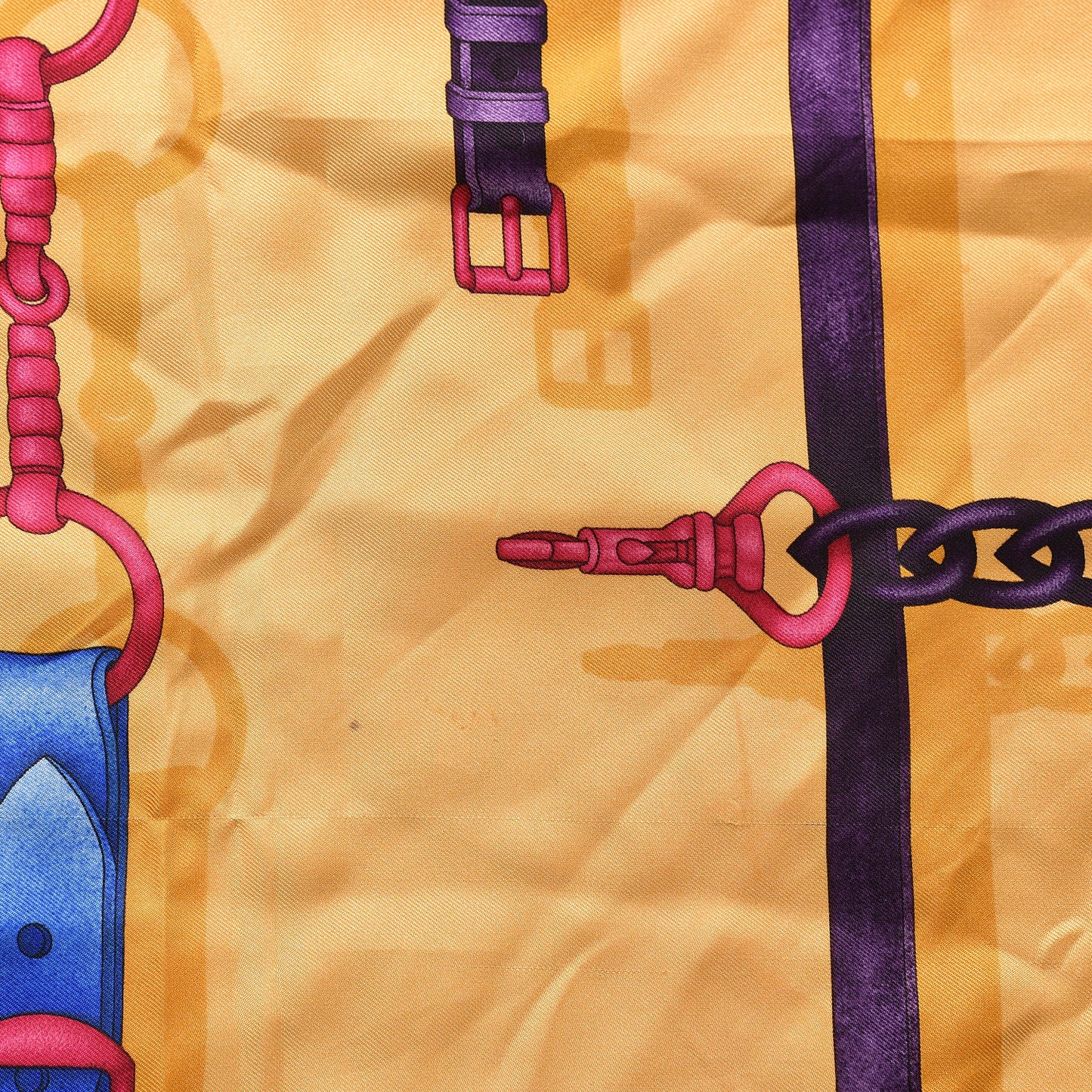 Silk Horsebit Scarf Yellow