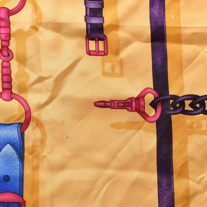 Gucci Silk Horsebit Scarf Yellow 6 of 7