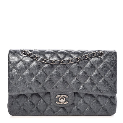 Chanel Pearly Caviar Quilted Medium Double Flap Grey 1 of 10