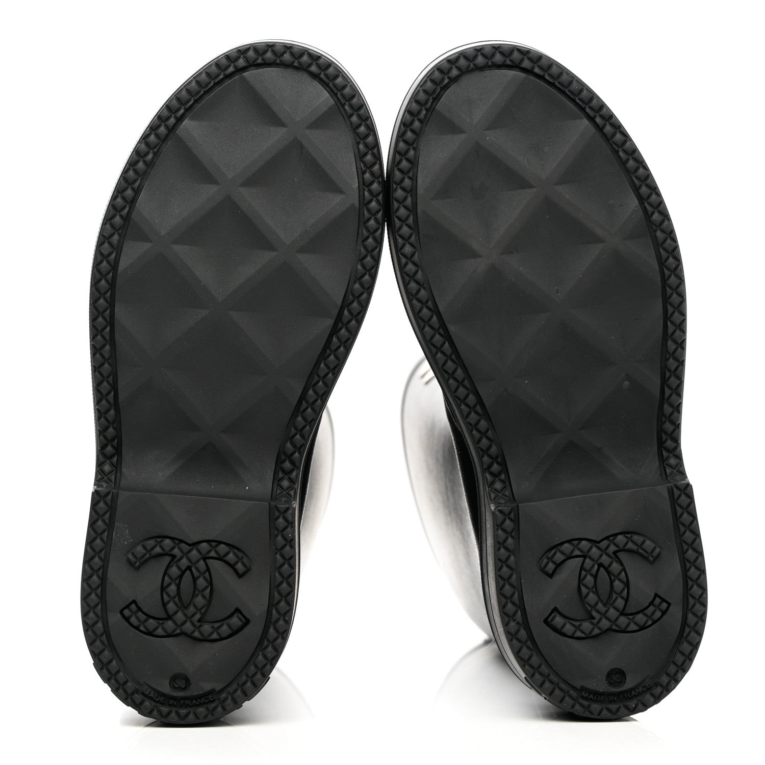 Chanel Caoutchouk CC High Boots 36 Black 5 of 12