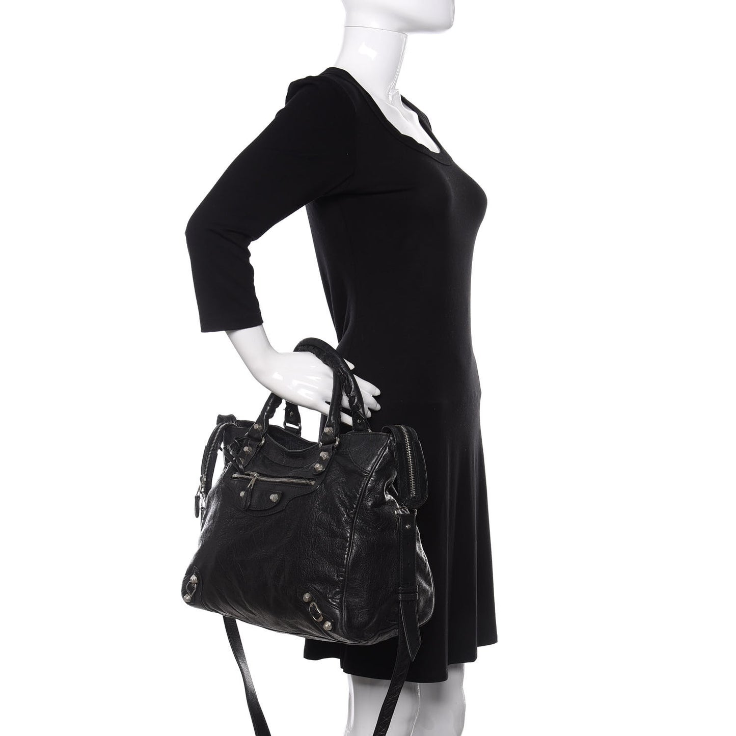 Agneau Giant 12 Silver Hardware Velo Black