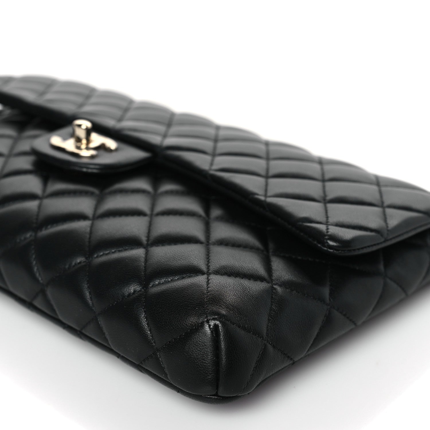 Chanel Lambskin Quilted Flap Clutch Black 9 of 9