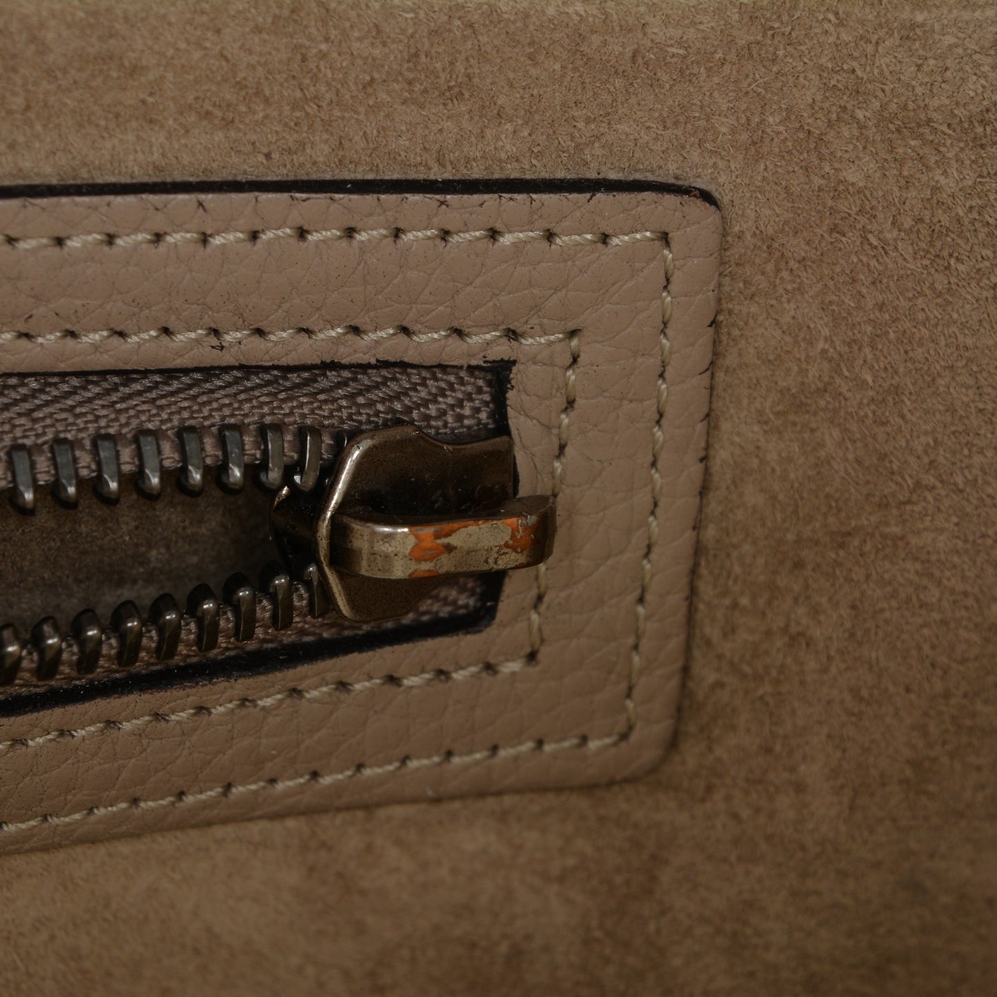 Drummed Calfskin Mini Luggage Dune