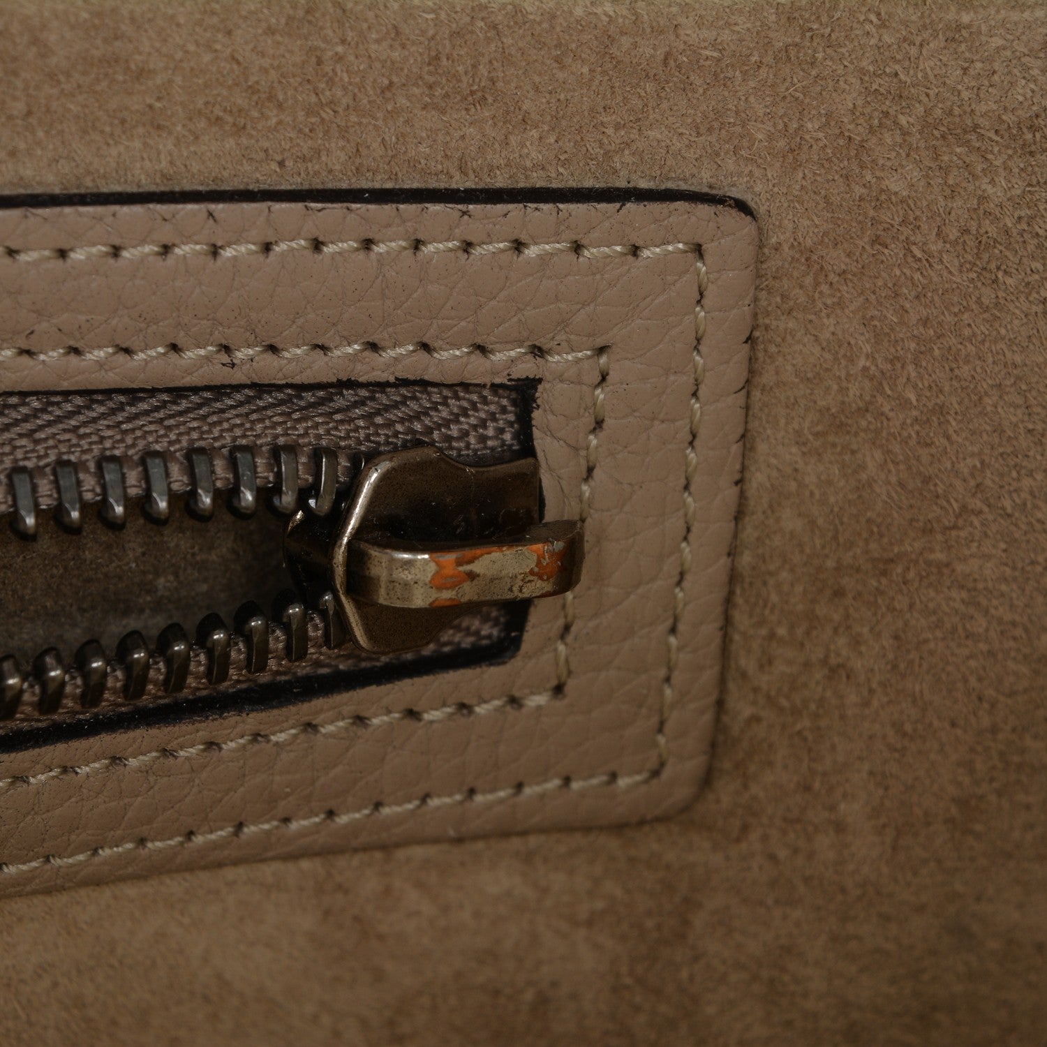 Celine Drummed Calfskin Mini Luggage Dune 12 of 12