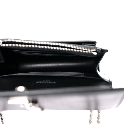 Saint Laurent Calfskin Monogram Sunset Chain Wallet Black 5 of 14