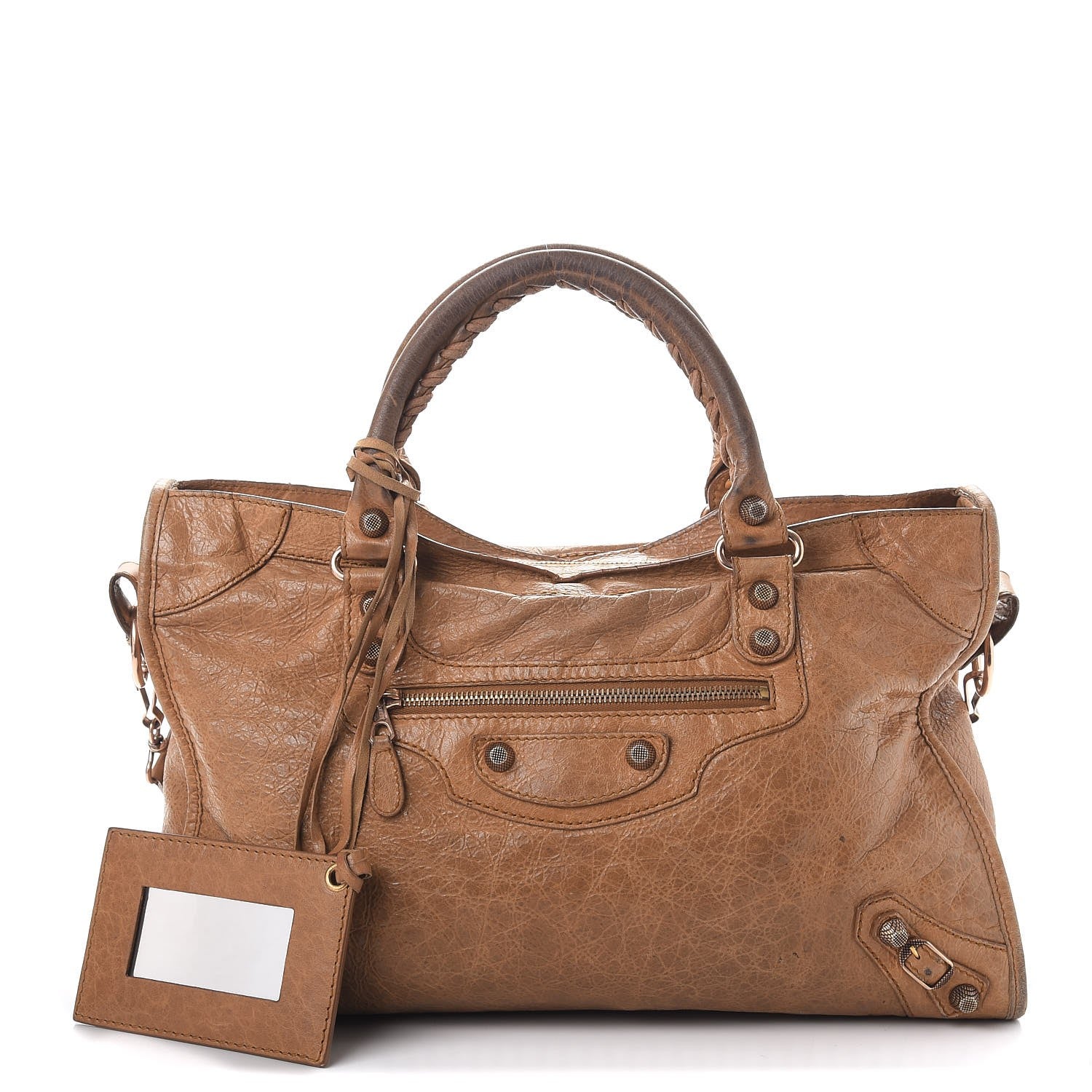 Balenciaga Agneau Giant 12 Rose Gold Hardware City Cumin Brown 1 of 11