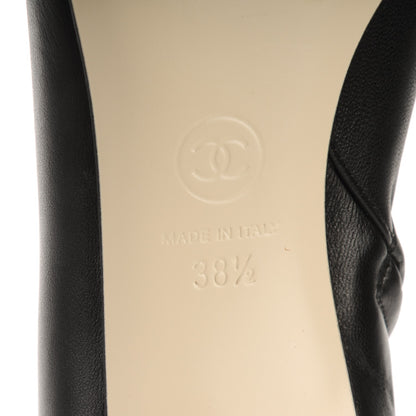 Chanel Calfskin Cap Toe Pearl Ankle Boots 38.5 Black 8 of 8