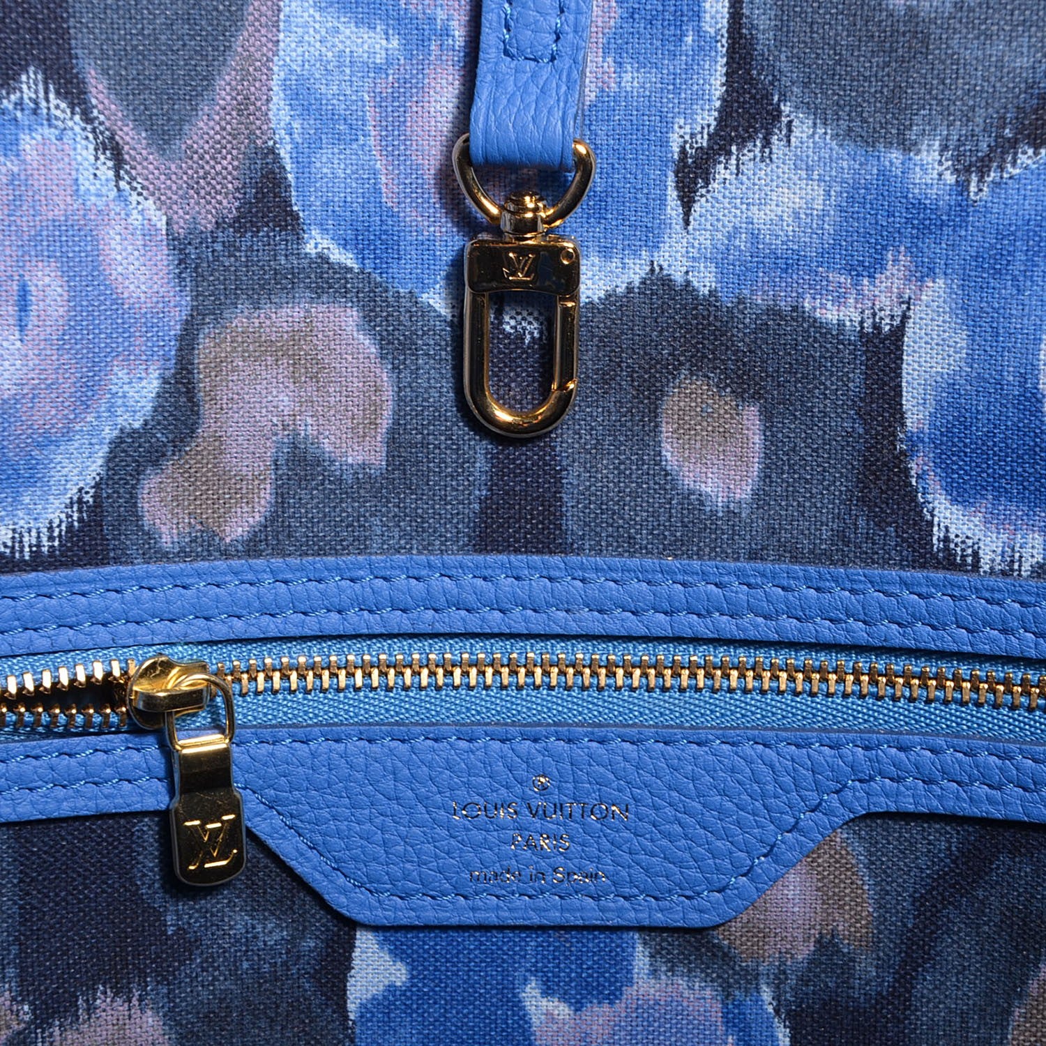 Louis Vuitton Monogram Articles de Voyage Ikat Neverfull MM Grand Blue 7 of 8
