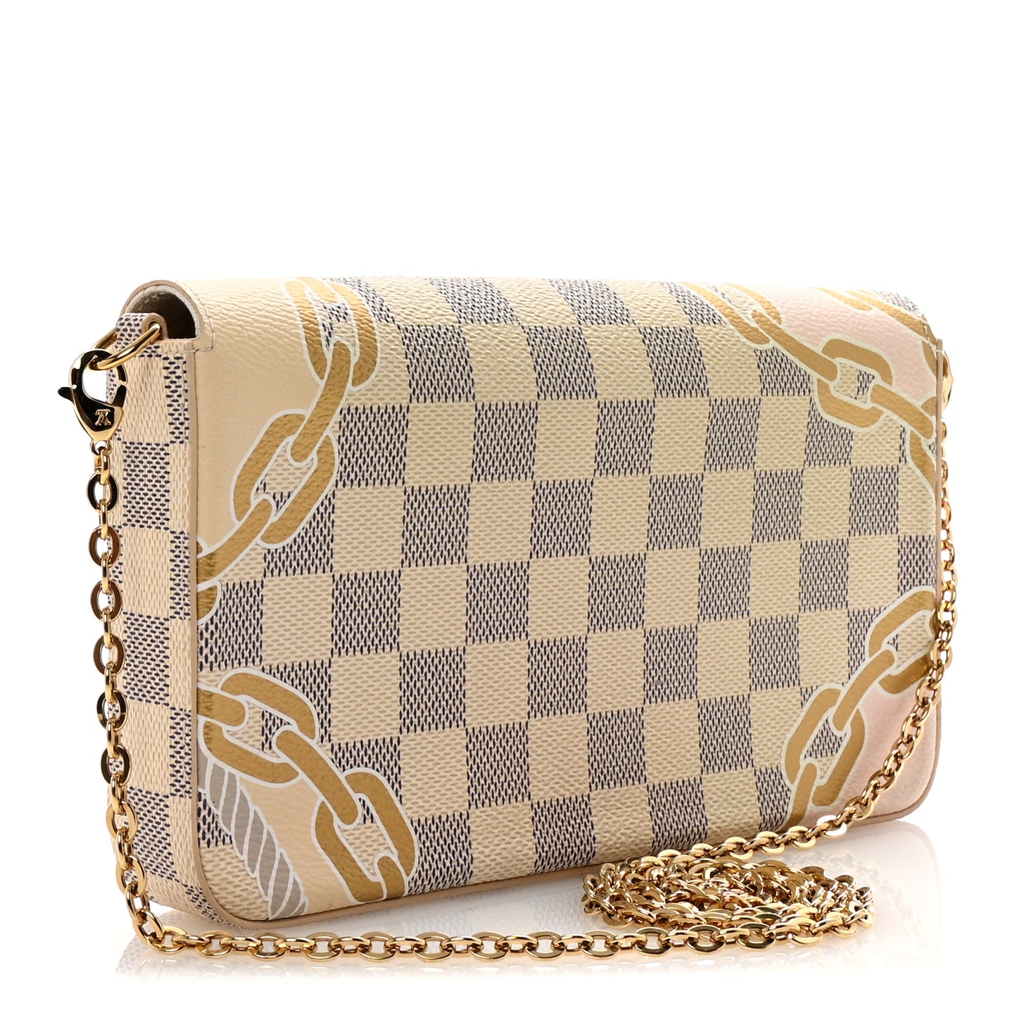 Damier Azur Nautical Pochette Felicie Chain Wallet