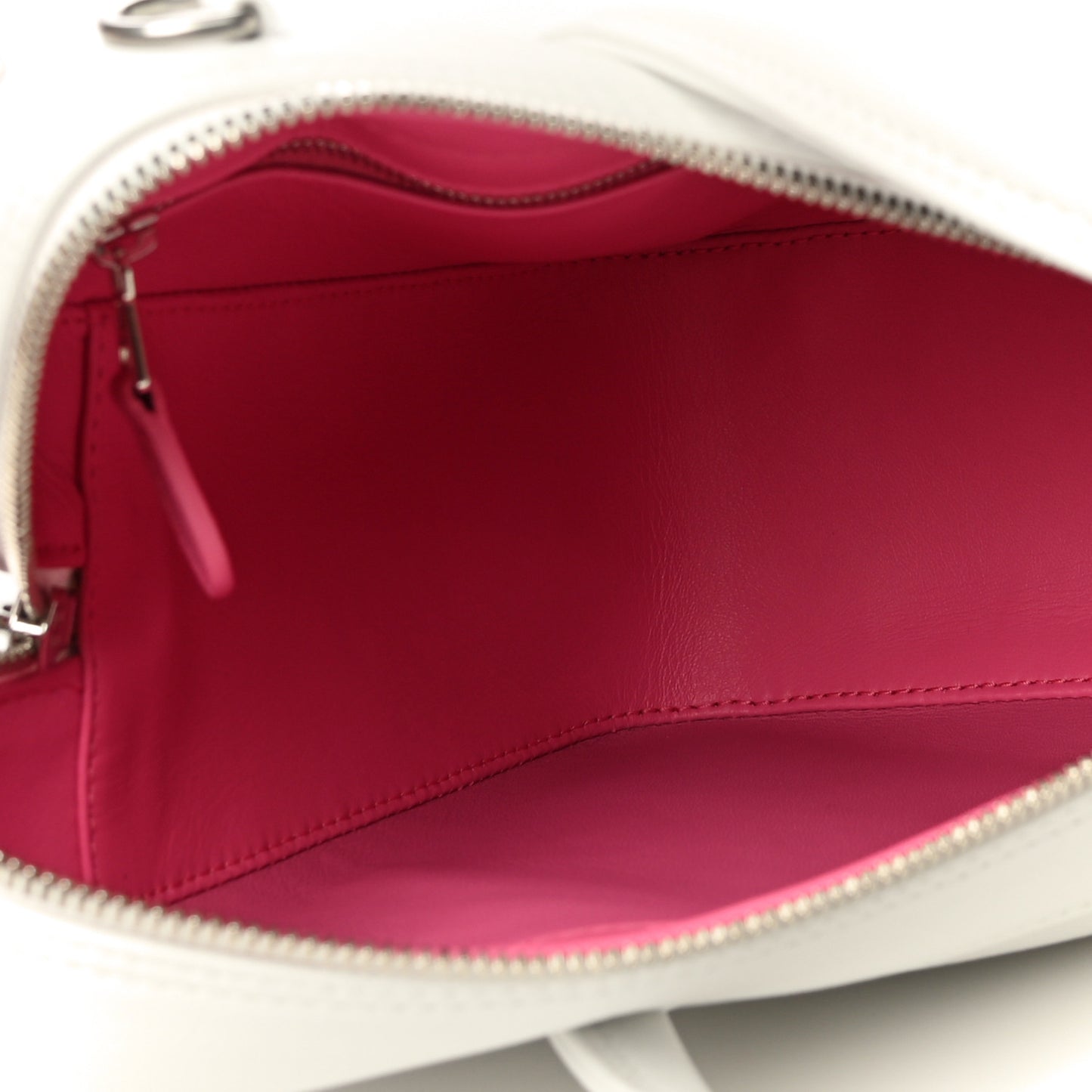 Calfskin S Triangle Duffle White